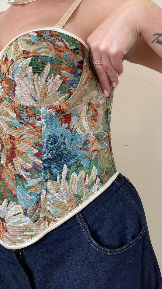 BUSTIER IN JACQUARD