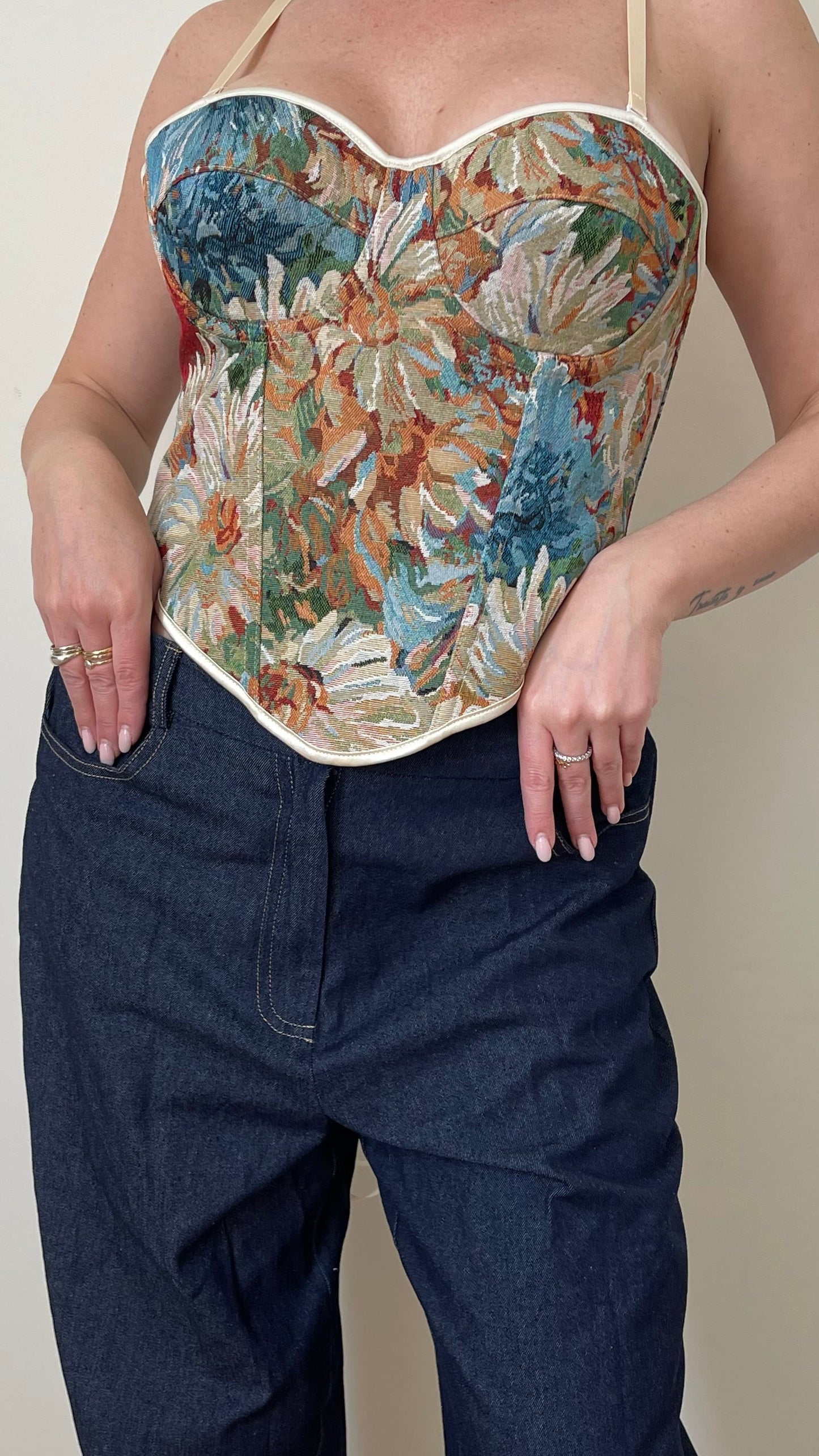 BUSTIER IN JACQUARD