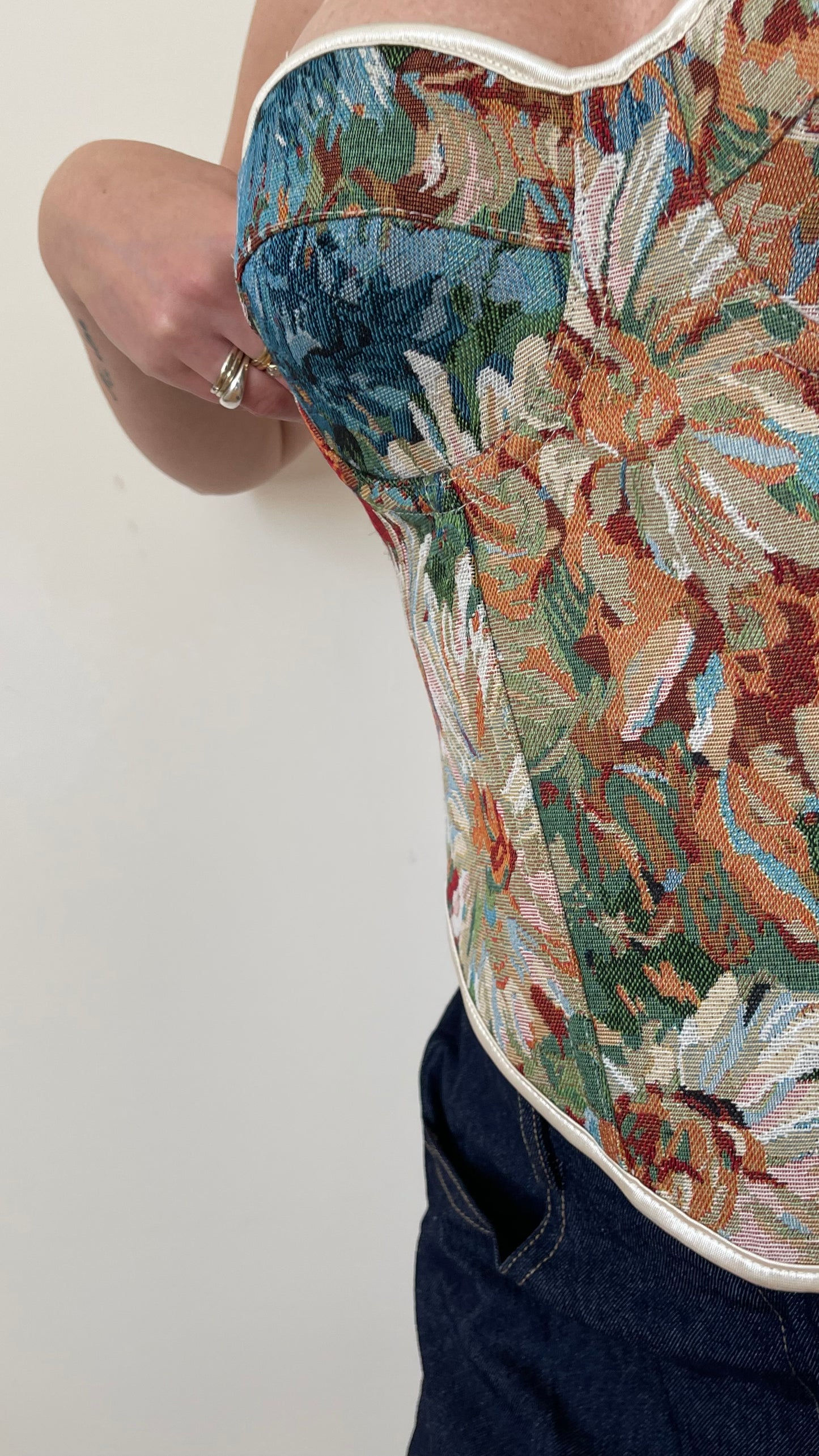 BUSTIER IN JACQUARD