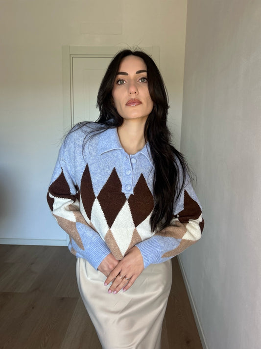 MAGLIONE CLASSY AZZURRO